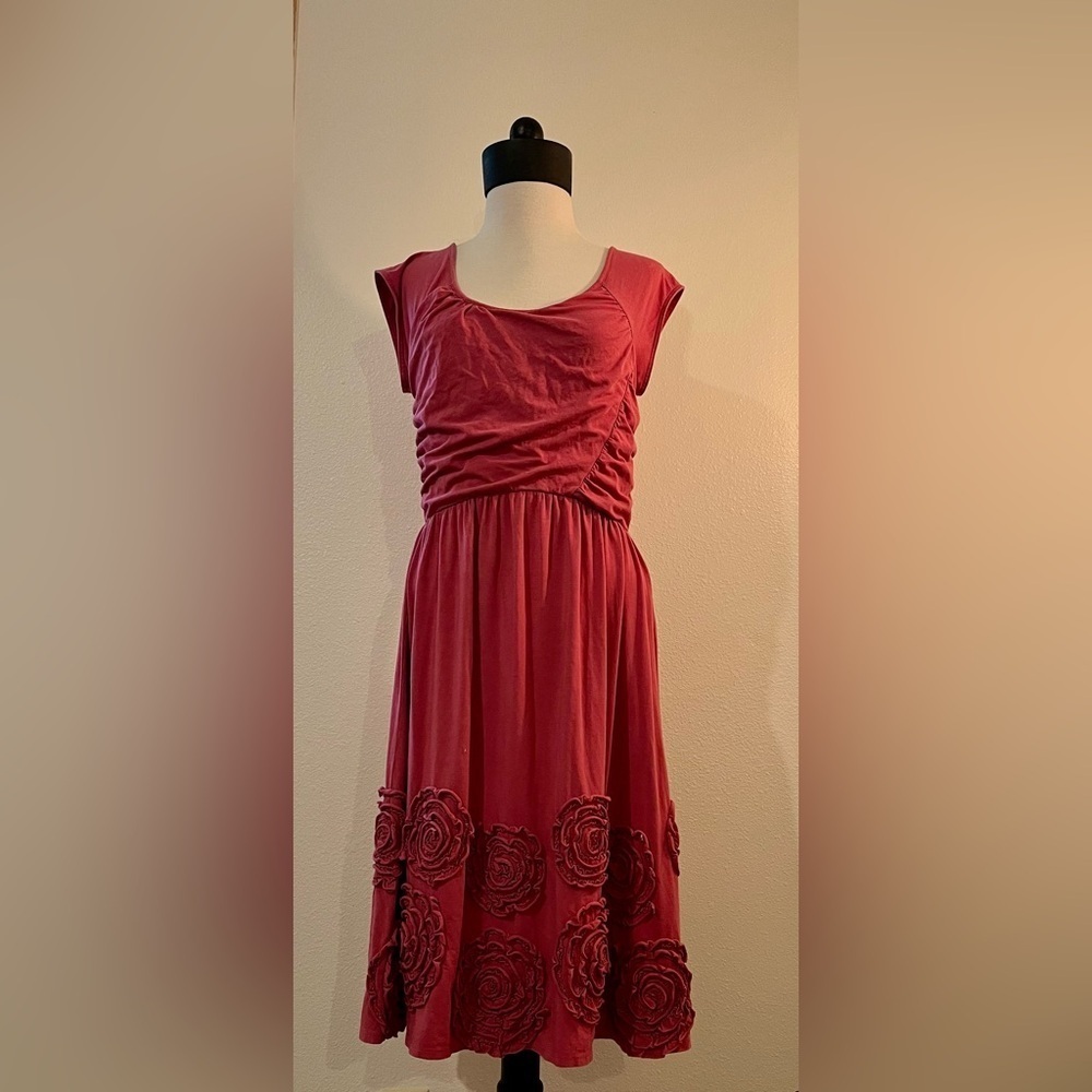 Garnet Hill pink midi Sundress women’s size 8